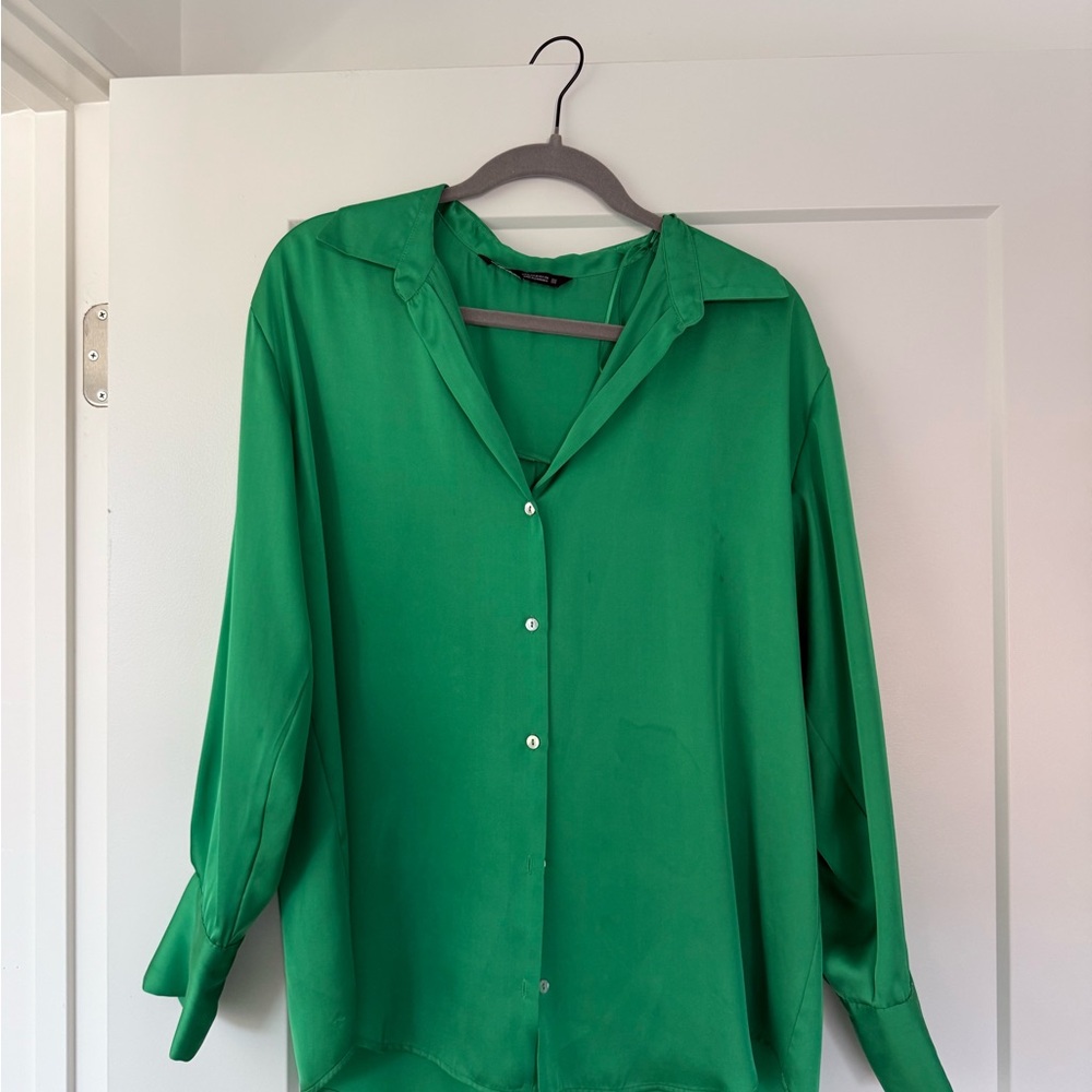 Zara Vibrant Green Shirt